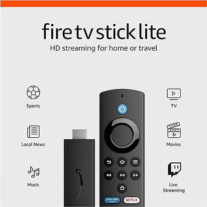 FIRE TV STICK LITE C/CONTROL D/VOZ POR ALEXA AMAZON B091G4YP57